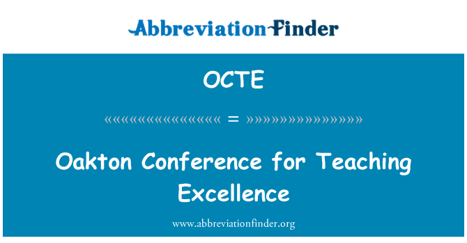 OCTE: Oakton Conference for Teaching Excellence