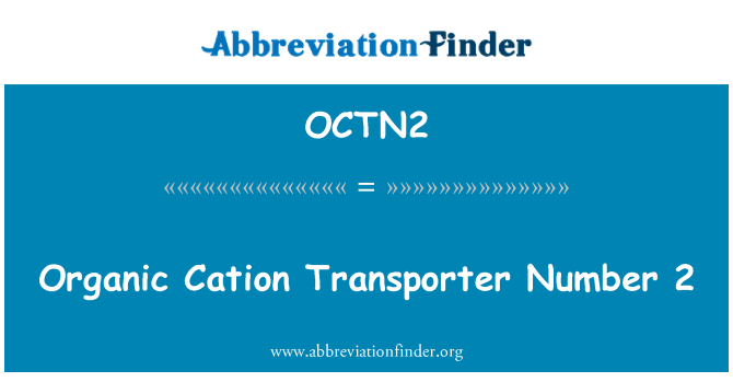 OCTN2: Transporteur de cations organiques numéro 2