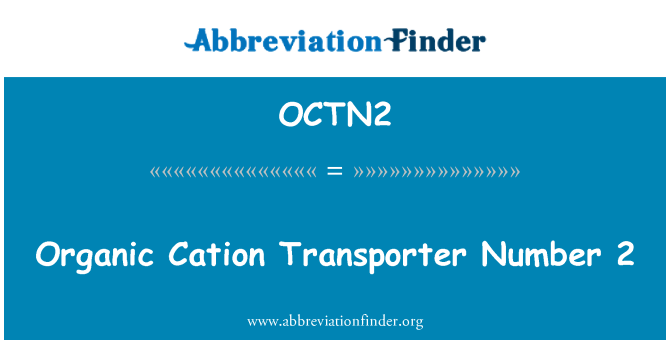OCTN2: آلی گنجايش حمل و نقل شماره 2