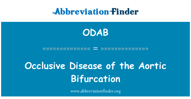 ODAB: โรค occlusive Bifurcation เอออร์ตา