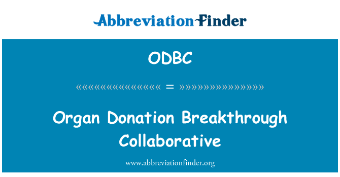 ODBC: Orgel donatie doorbraak collaboratieve