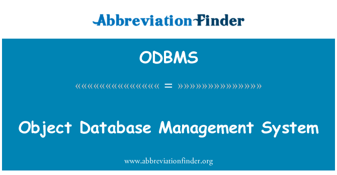 ODBMS: Objektum adatbázis-kezelő rendszer