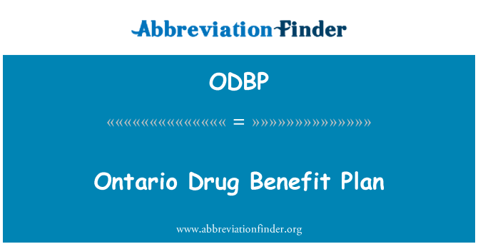 ODBP: Pelan manfaat Ontario dadah