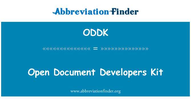 ODDK: खुले दस्तावेज़ डेवलपर्स किट