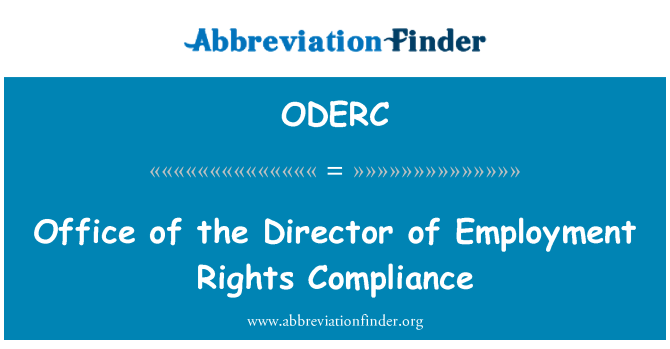 ODERC: Office of the Director of Employment Rights Compliance