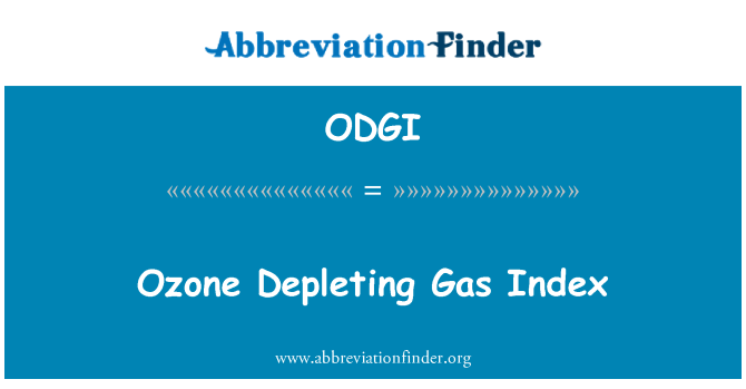 ODGI: Indice di Gas che riducono lo strato di ozono