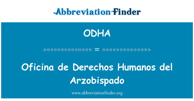 ODHA: Capellan de Derechos Humanos del Arzobispado