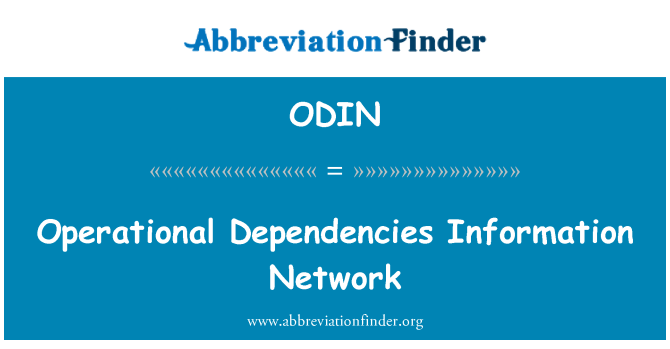 ODIN: 業務依賴項資訊網路