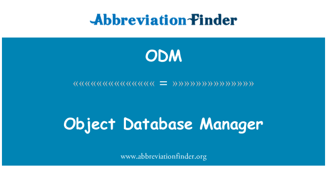 ODM: Manajer objek Database