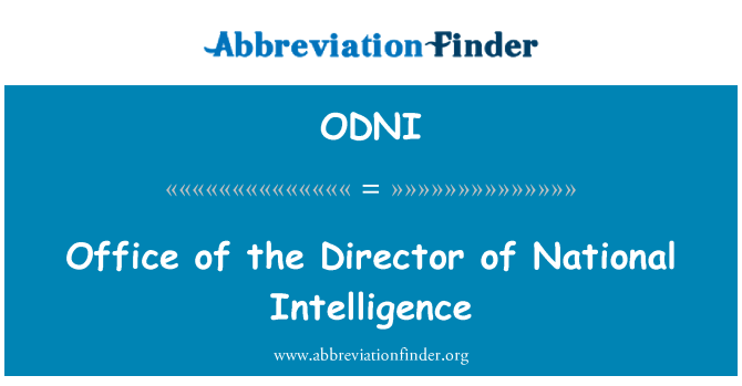 ODNI: Kantor Direktur Intelijen Nasional