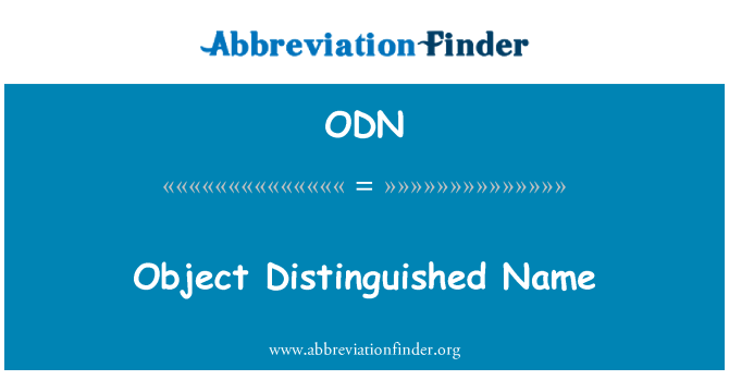 ODN: Objet non Unique