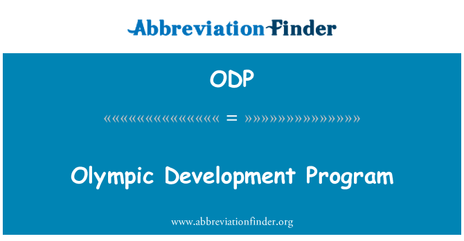 ODP: Program pengembangan Olimpiade