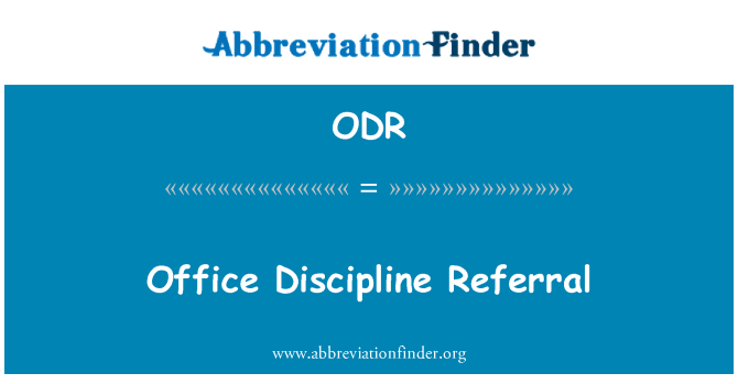 ODR: Biroja disciplīnu Referral