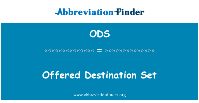 ODS: Ofri destinasyon ansanm