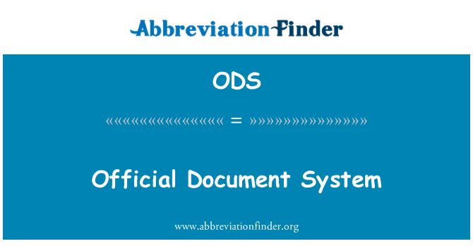 ODS: Officiella dokument System