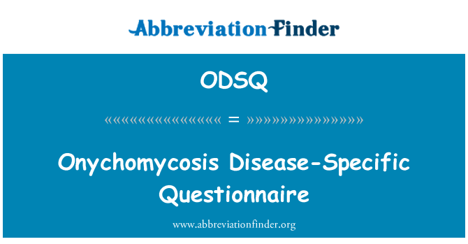 ODSQ: สอบถามโรค Onychomycosis เฉพาะ