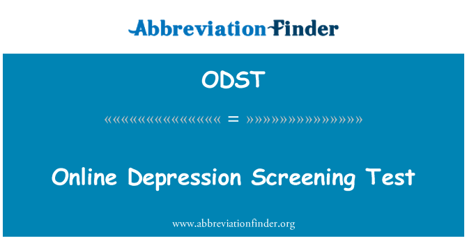 ODST: It-Test ta ' Screening depressjoni onlajn