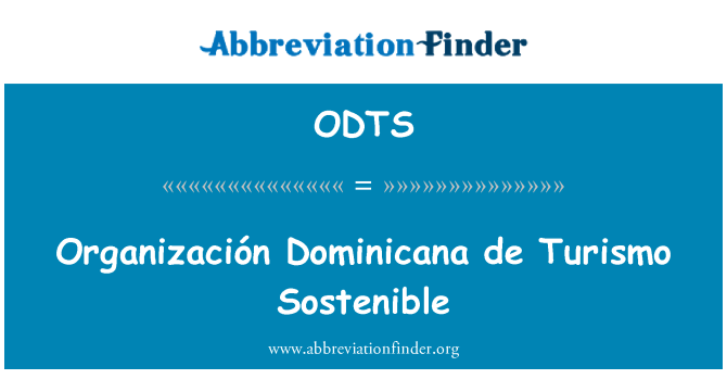 ODTS: Organización Dominicana de Turismo Sostenible