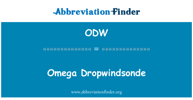 ODW: オメガ Dropwindsonde
