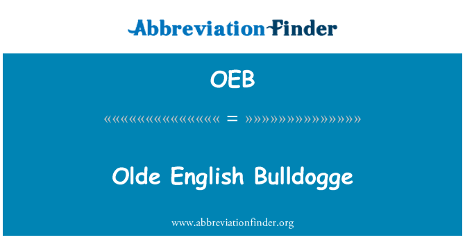 OEB: 旧英语 Bulldogge