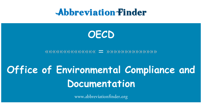 OECD: Swyddfa gydymffurfiaeth amgylcheddol a dogfennau