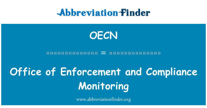 OECN: Kontoret til håndheving og etterlevelse overvåking