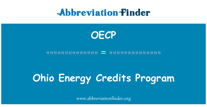 OECP: Ohio energije kreditov Program