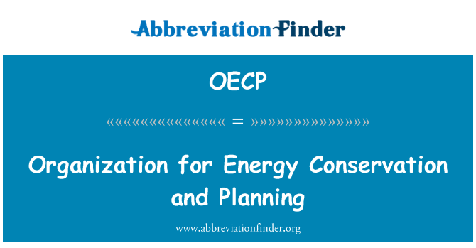 OECP: Organisasjonen for energisparing og planlegging