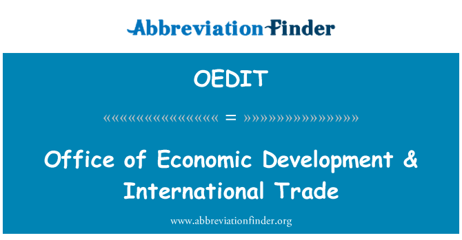 OEDIT: Birou de dezvoltare economică & comerţului internaţional