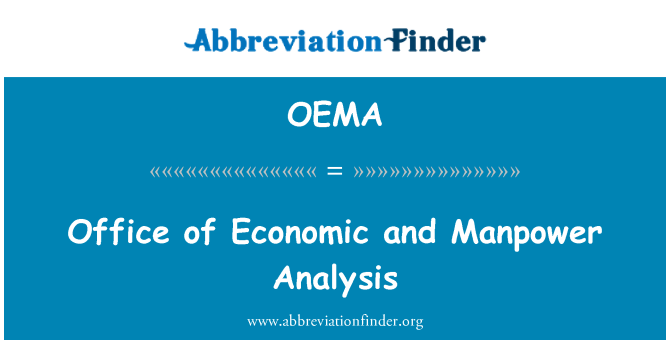 OEMA: Oficina económica y análisis de mano de obra