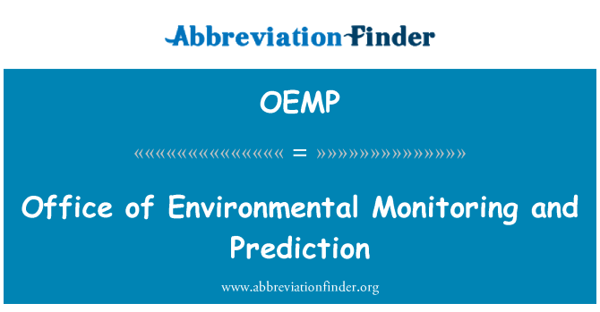 OEMP: Monitorování životního prostředí a predikce