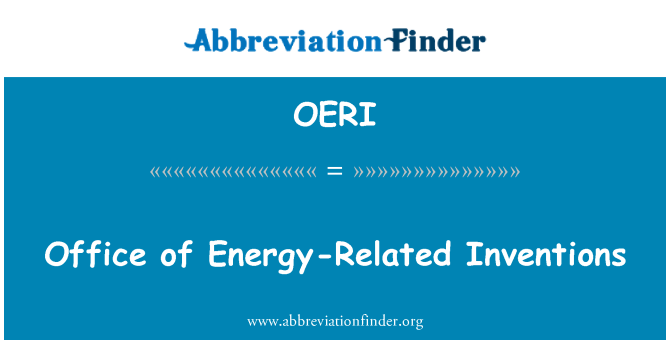 OERI: مكتب الاختراعات ذات الصلة بالطاقة