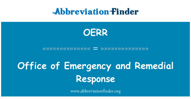 OERR: สำนักงานฉุกเฉินและการตอบสนองโครงการ