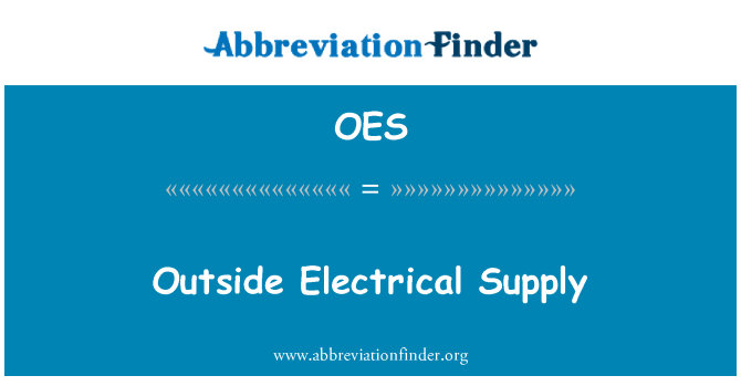 OES: Outside Electrical Supply