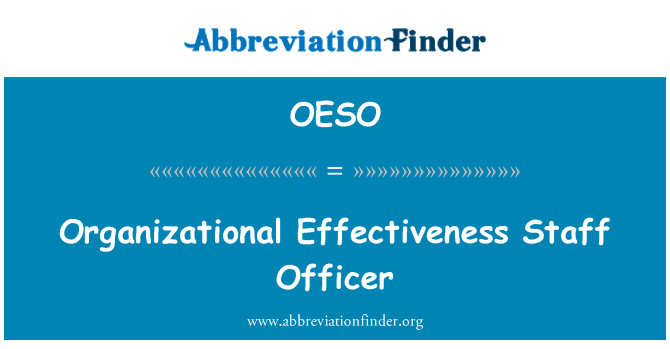 OESO: Organisatorische Effizienz-Stabsoffizier