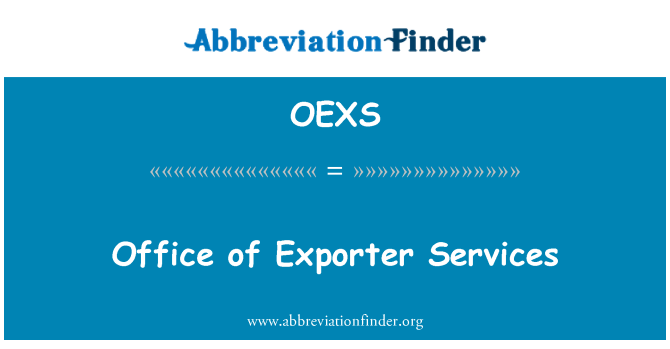 OEXS: Úřad Exportér služeb