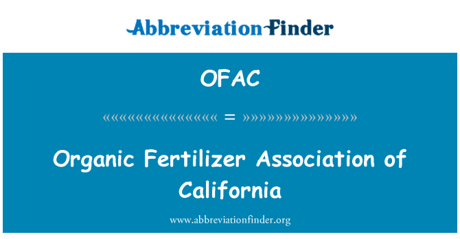 OFAC: Pupuk organik Asosiasi California