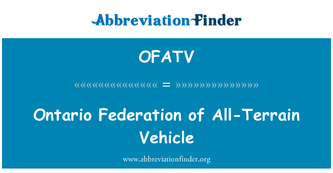 OFATV: Ontario federace čtyřkolka