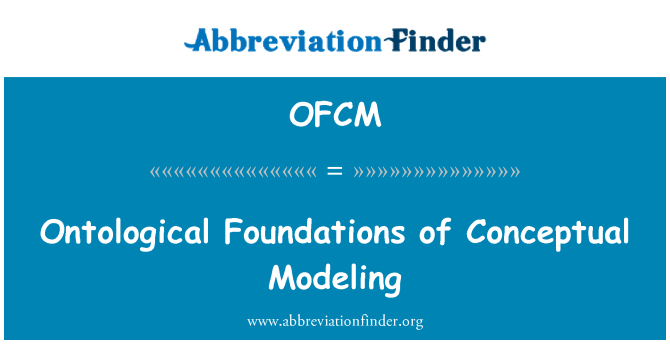 OFCM: Ontologiske fundament af konceptuel modellering