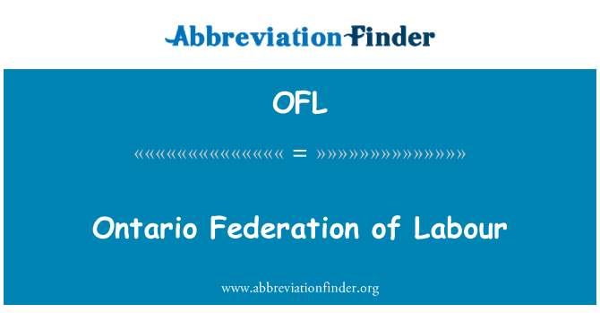 OFL: Ontario Federazione del lavoro