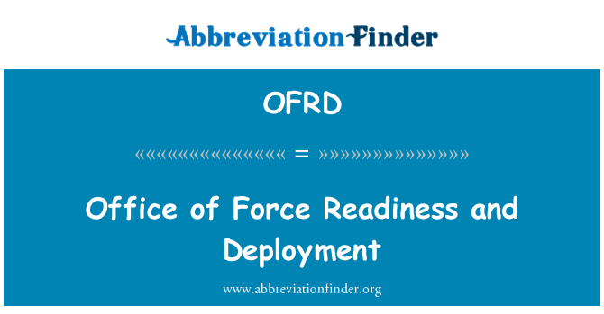 OFRD: Офис на степента на готовност и разполагане