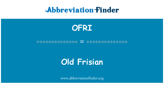 OFRI: Frisón antiguo