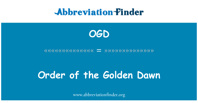 OGD: Urutan Golden Dawn