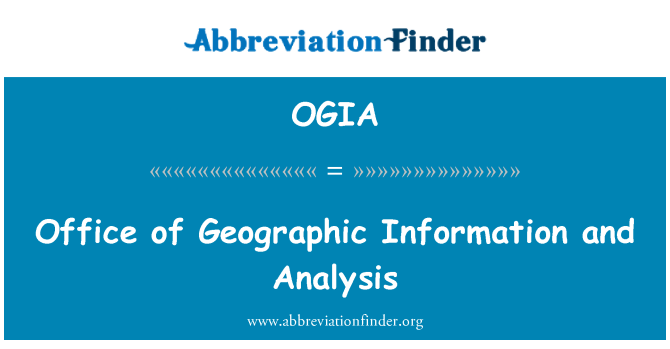 OGIA: Földrajzi információs és elemzési Hivatala