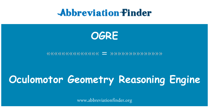 OGRE: Okulomotorických geometrického myšlení