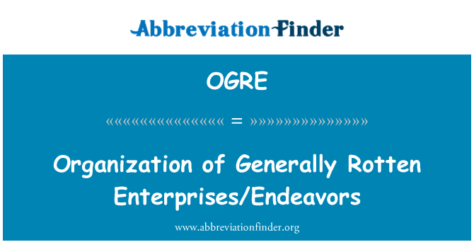 OGRE: Òganizasyon pou jeneralman pouri antrepwiz/Efforts