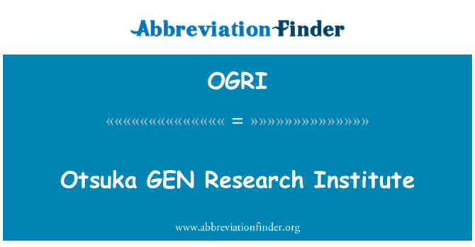 OGRI: Institut d'investigació Otsuka GEN