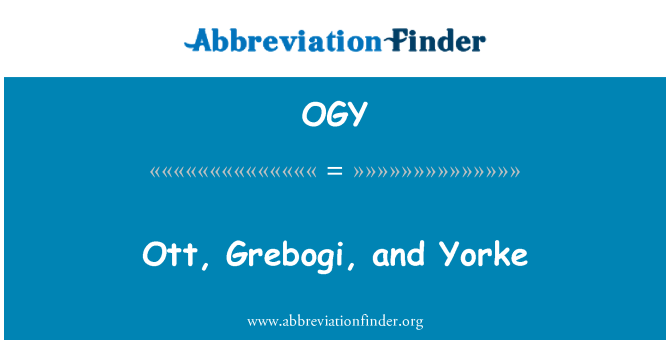 OGY: Ott, Grebogi i Yorke
