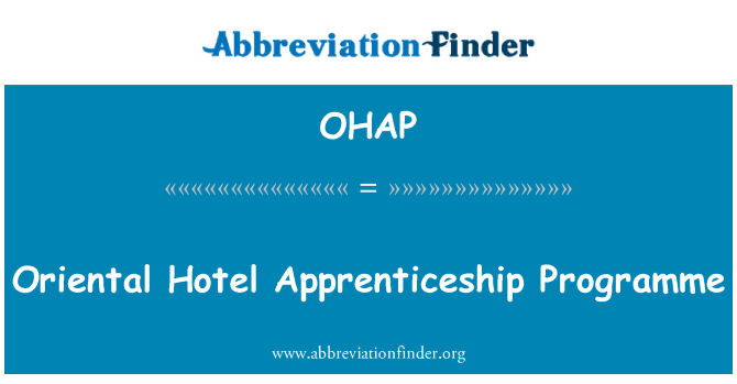 OHAP: Oriental Hotel praktika programmi