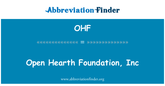 OHF: Ανοικτή εστία Foundation, Inc
